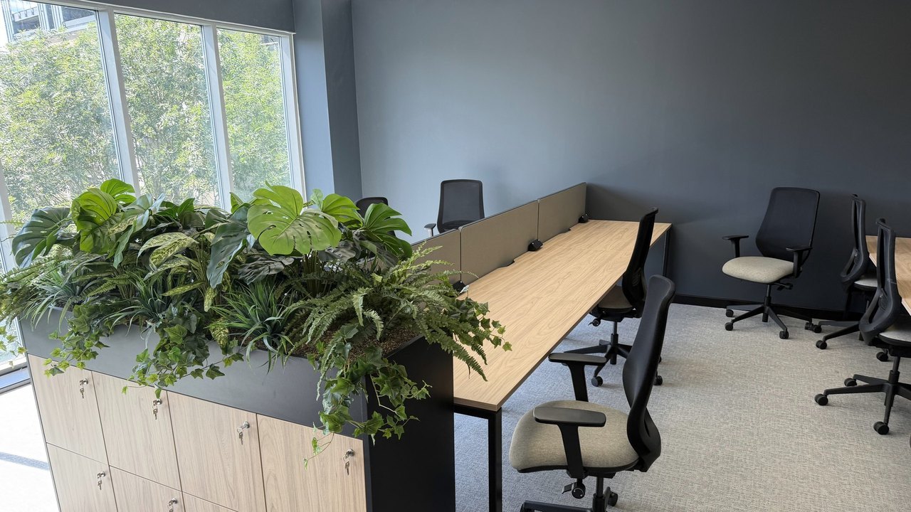 Completed 8th-floor commercial workspace at West One.